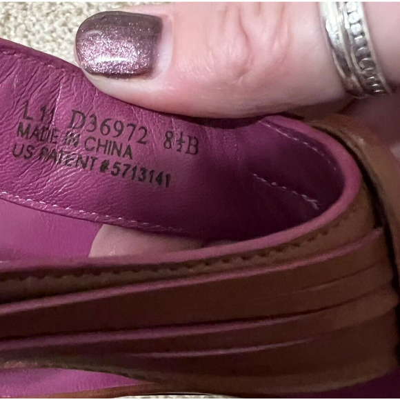 Cole Haan Vivian Brown/Pink Strappy Stiletto Heel Zipper Sandals - Size 8.5 B - Picture 11 of 11